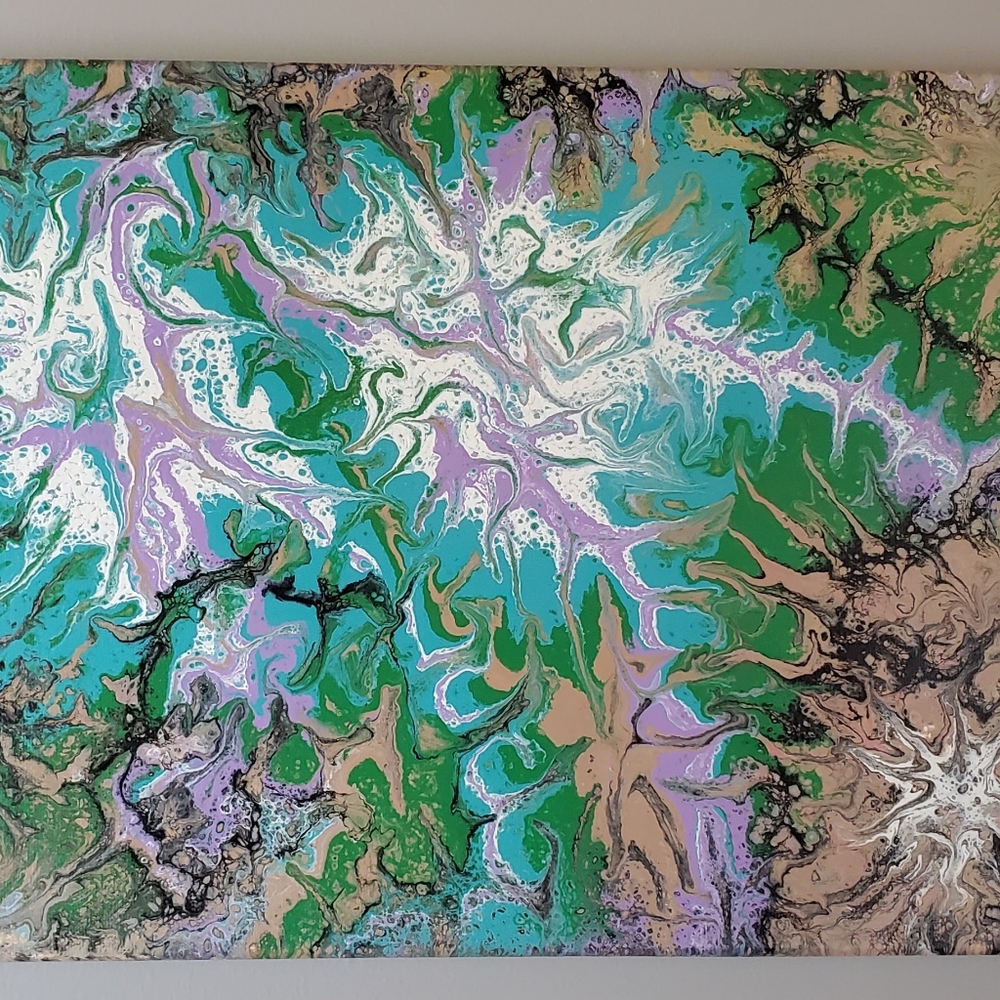Acrylic Fluid Art on Canvas